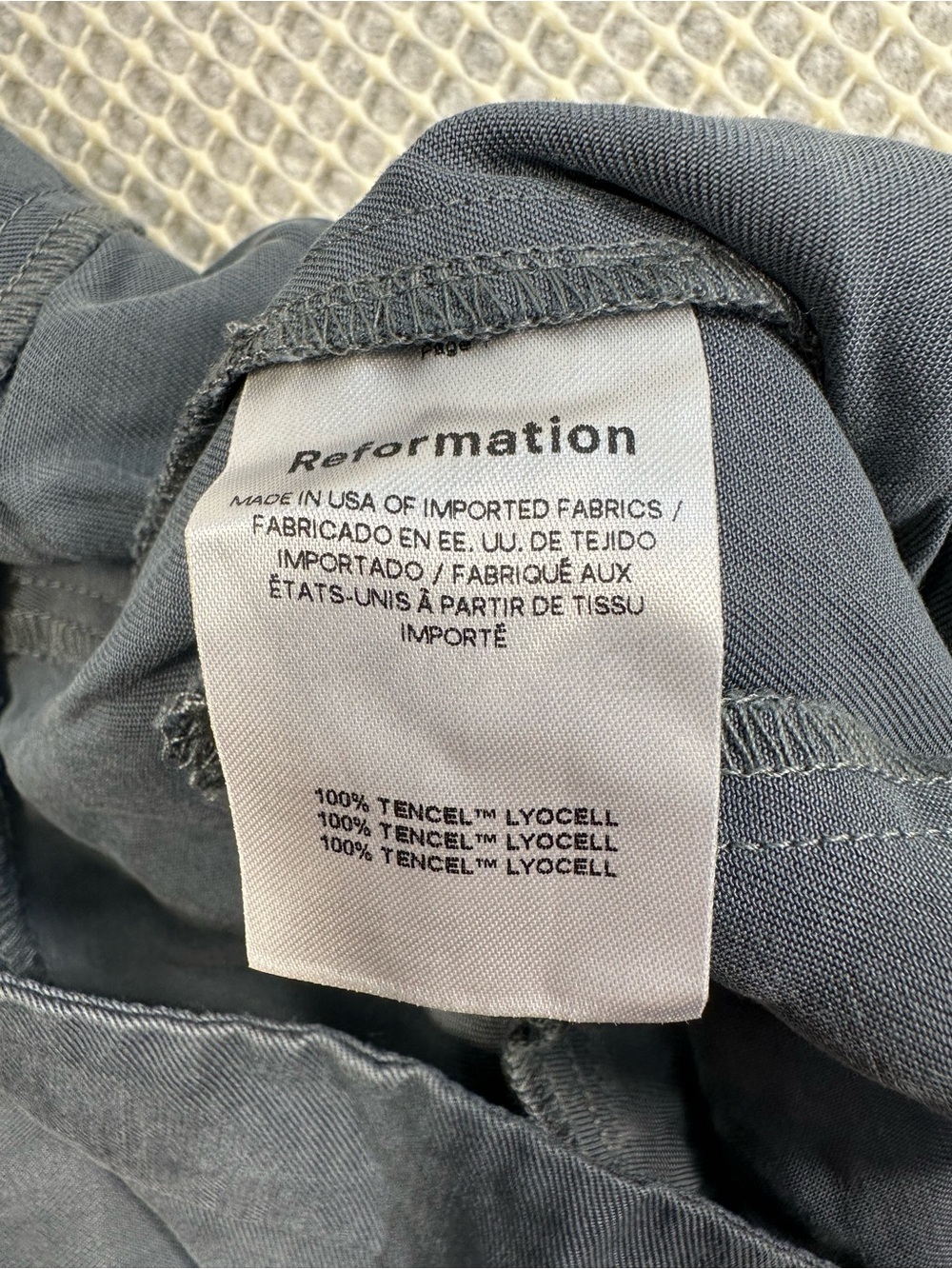 Reformation Mason Pant Charcoal Gray Wide Leg Trousers Size 8 - Picture 7 of 9